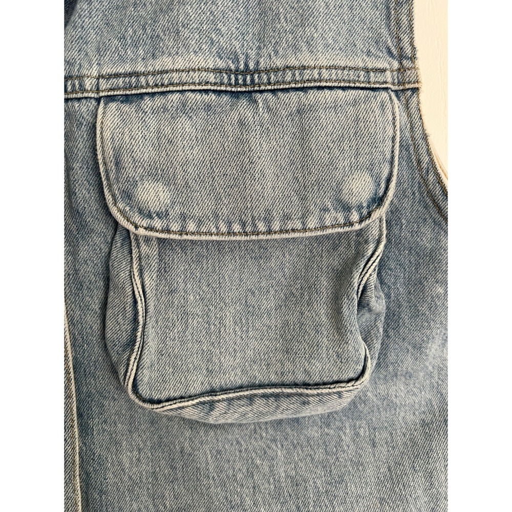 Agolde 100% Organic Cotton Womens Denim Vest Y2K Indie Sleaze Western Size M - Picture 5 of 14
